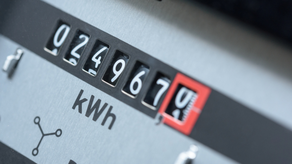 ein Drehstromzähler für Strom gemessen in kWh