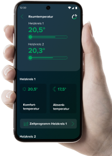 Rabot Charge App zur Steuerung einer Wärmepumpe