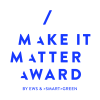 Make it matter award Logo mit Hinweiß:"by EWS & Smart Green"